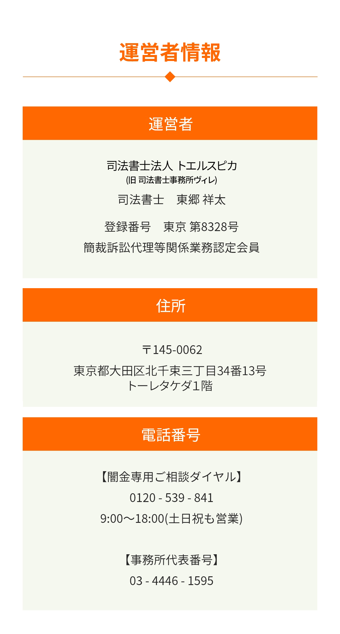 運営者情報